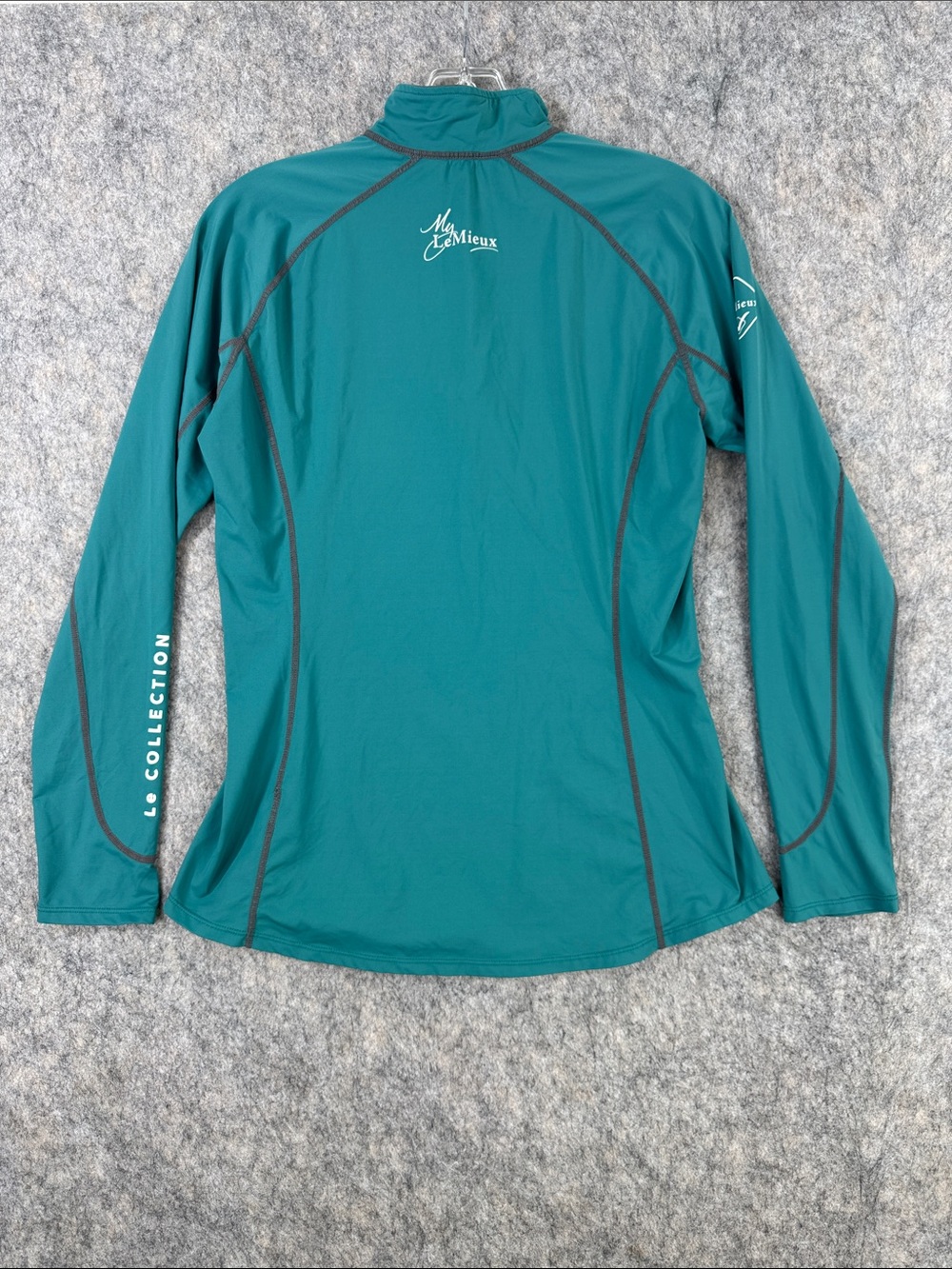 Le Mieux Womens 1/4 Zip Base Layer Top Sz M Long Sleeve Equestrian Teal - Picture 9 of 11